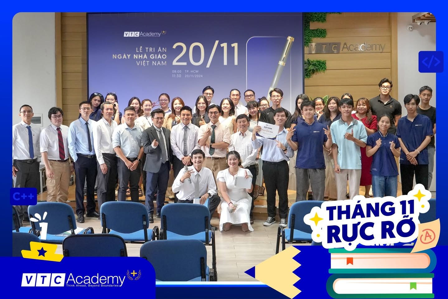 The 20 November 2024 ceremony at the Ho Chi Minh City campus — faculty and students